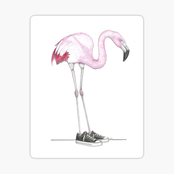 Item preview, Flamingo in No-tie Low Tops designed and sold by JimsBirds.