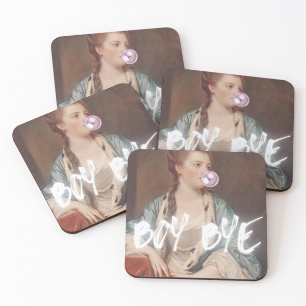 Item preview, Girl Blowing Bubble "Boy Bye" Altered Art designed and sold by WanderingIllust.
