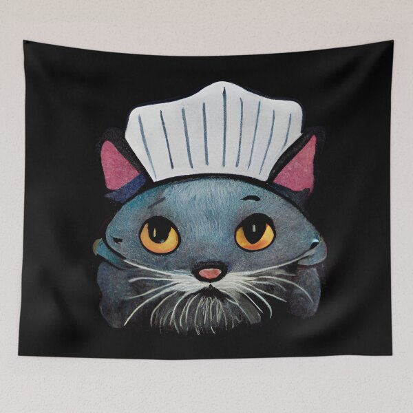 Item preview, Cat Making Biscuits Chef Kitty Baker designed and sold by MythicPrompts.