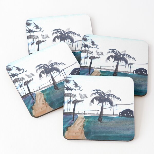 Item preview, South Padre Beach Watercolor Painting designed and sold by julyperson.