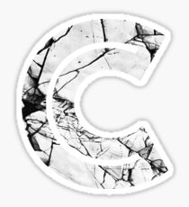 "C" with Broken Stone Sticker