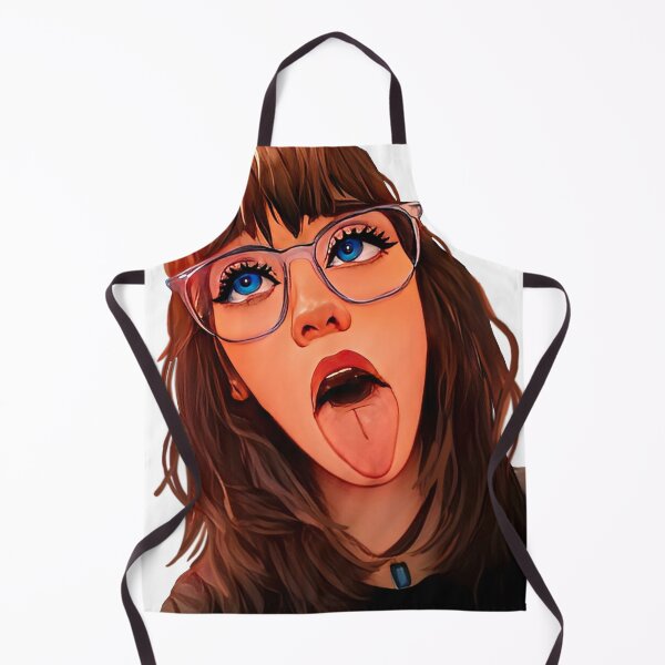 Item preview, Cute Girl in Glasses Mouth Opened designed and sold by Cute Girl Fan Art.