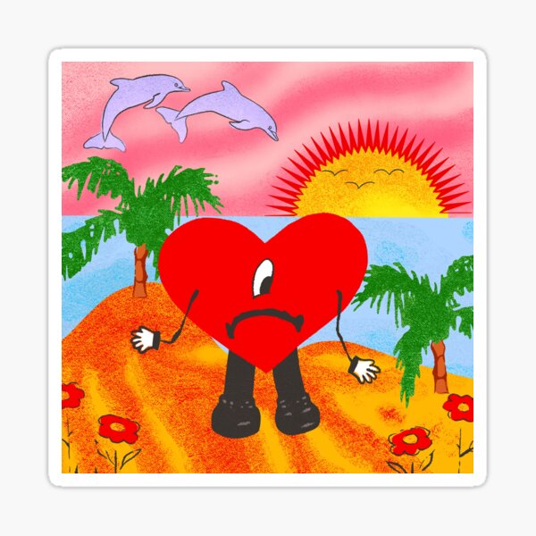 Vacation Bad Bunny Sad Heart SVG, Un Verano Sin Ti SVG, Bad