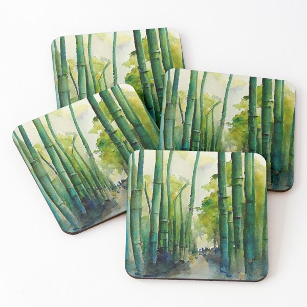 Item preview, A forest of bamboo watercolor designed and sold by etherElric.