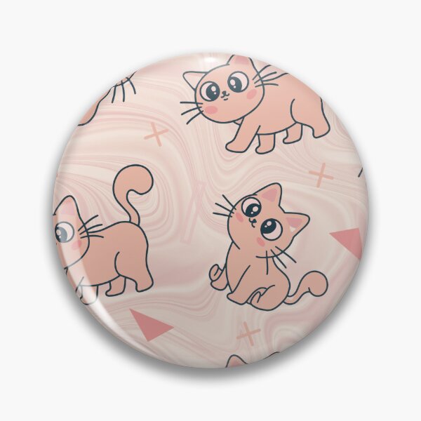 Item preview, Cute Pink Kitties Pattern designed and sold by HappyLifeCreate.