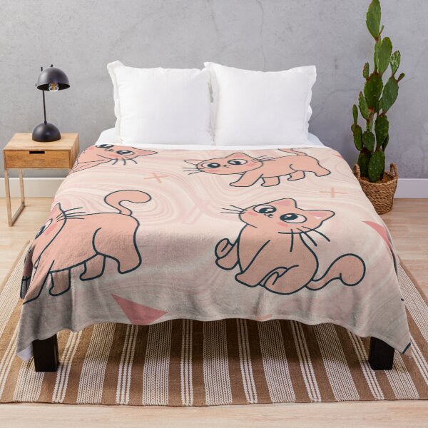 Item preview, Cute Pink Kitties Pattern designed and sold by HappyLifeCreate.