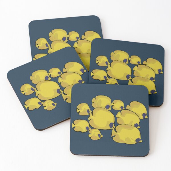 Item preview, Minimalist School of Masked Butterfly Fish designed and sold by InkLayer.
