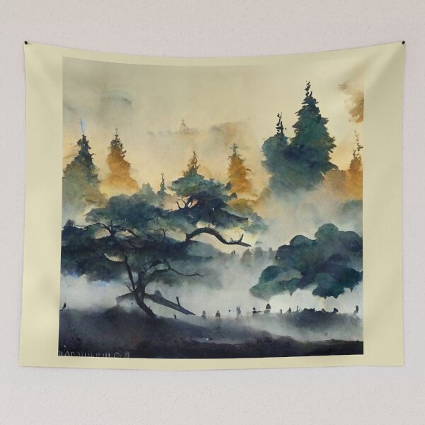 Item preview, A foggy mountain designed and sold by etherElric.