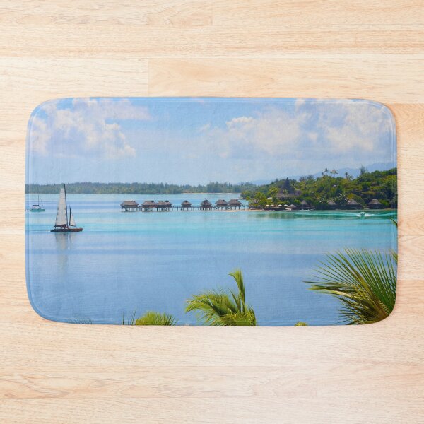 Item preview, Bora Bora sailboats and bungalows - WelshDesigns designed and sold by welshdesigns.