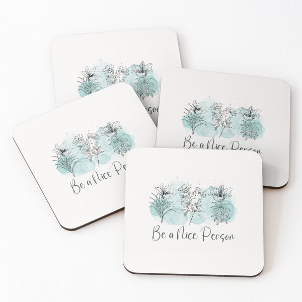 Item preview, Be a Nice Person Line Art Flowers designed and sold by HappyLifeCreate.