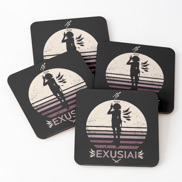 Item preview, Exusiai from Arknights Silhouette with Distressed Sunset Background employee of the Penguin Logistic designed and sold by cyberramen.