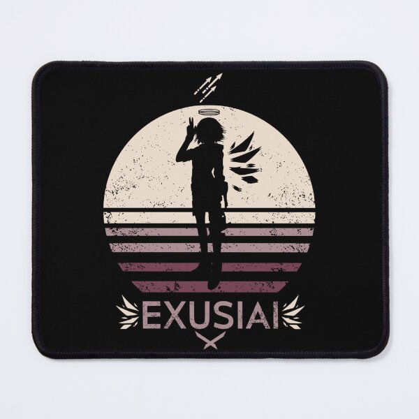 Item preview, Exusiai from Arknights Silhouette with Distressed Sunset Background employee of the Penguin Logistic designed and sold by cyberramen.