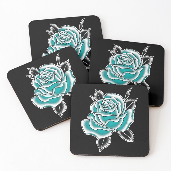 Item preview, Teal Rose Tattoo designed and sold by SevenRelics.
