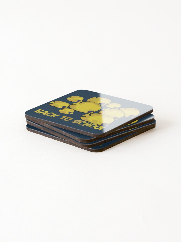 Thumbnail 4 of 5, Coasters (Set of 4), Back To School, Fish designed and sold by InkLayer.