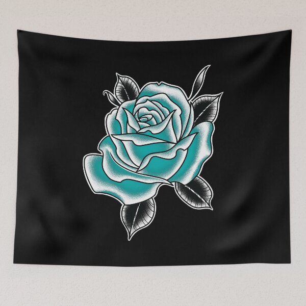 Item preview, Teal Rose Tattoo designed and sold by SevenRelics.