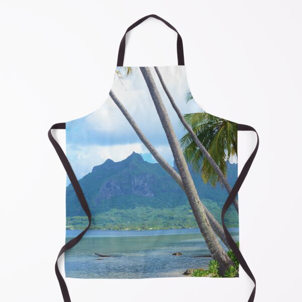 Item preview, Beautiful Photograph of the leaning Palm trees over the water in Bora Bora - WelshDesigns designed and sold by welshdesigns.