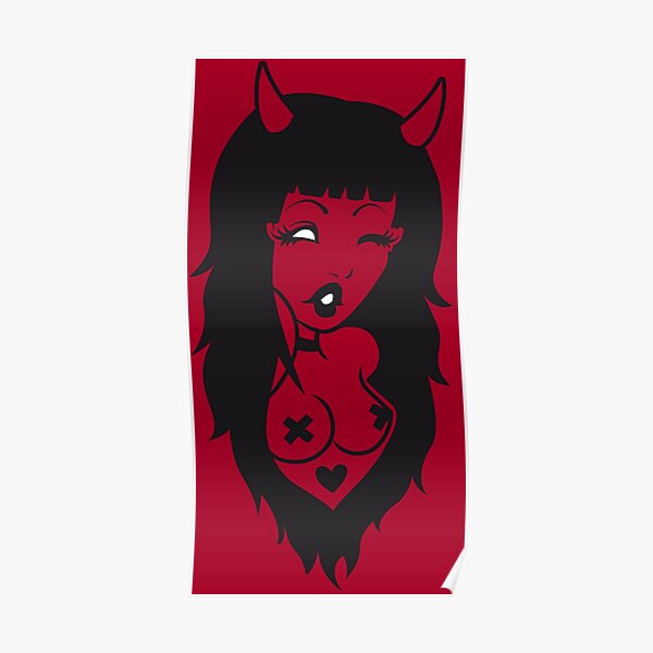 Cute As Hell Poster By Mamzellemilu Redbubble