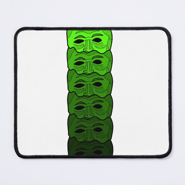 Item preview, Interesting abstract design made of green faces designed and sold by my-drawings.