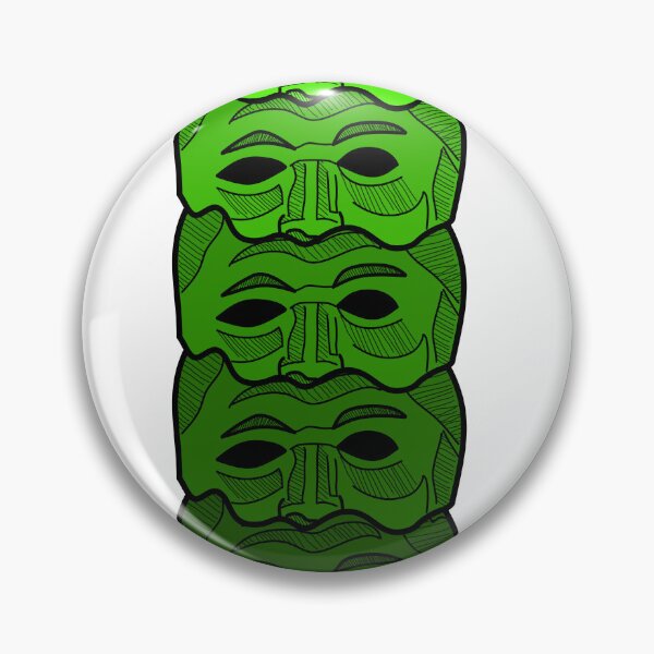 Item preview, Interesting abstract design made of green faces designed and sold by my-drawings.