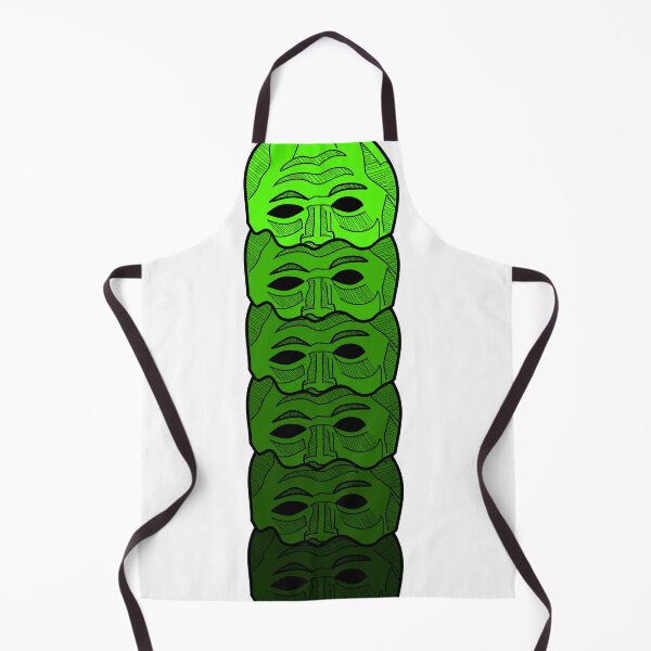 Item preview, Interesting abstract design made of green faces designed and sold by my-drawings.