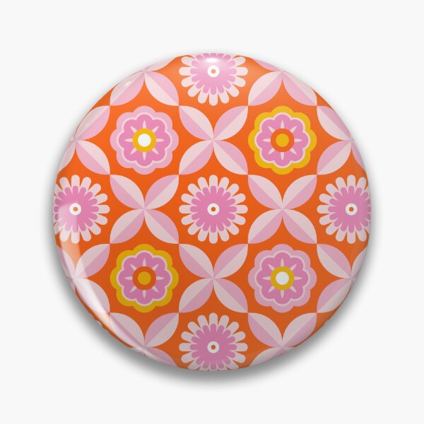 Artikelvorschau, Retro 70er Blumen orange entworfen und verkauft von pakanta.