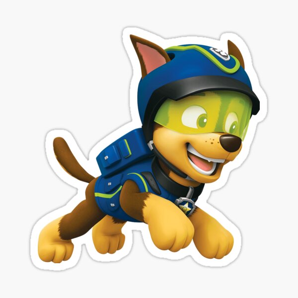 "Paw Patrol Chase" Sticker for Sale by docubazar7 Redbubble
