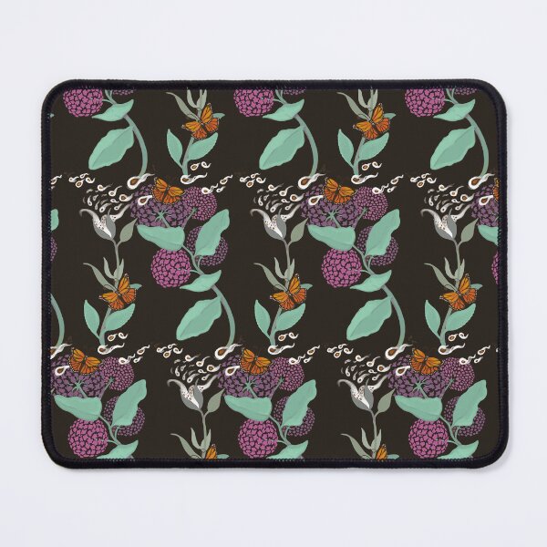 Item preview, Milkweed & Monarch Dark Brown Repeat Pattern designed and sold by Casey Wilkinson.
