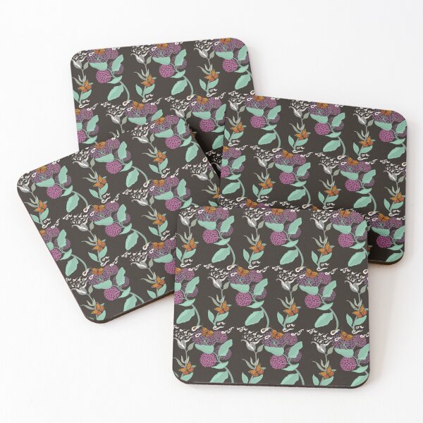 Item preview, Milkweed & Monarch Dark Brown Repeat Pattern designed and sold by Casey Wilkinson.