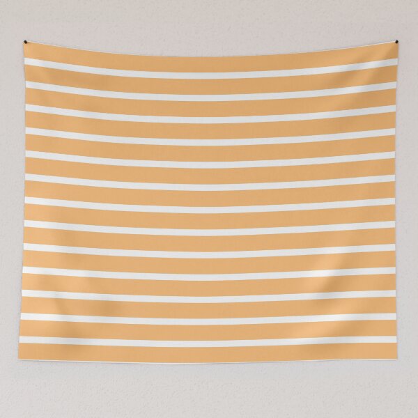 Item preview, Apricot Orange And White Horizontal Stripes designed and sold by burbankdesigns.