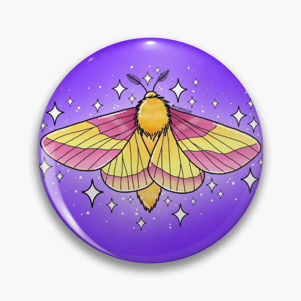 Item preview, Rosy Maple Moth Digital Design with Background  designed and sold by vividpaigesart.