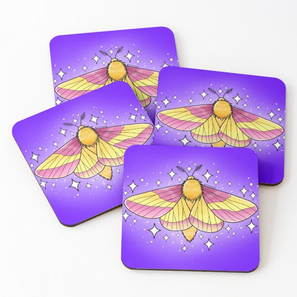 Item preview, Rosy Maple Moth Digital Design with Background  designed and sold by vividpaigesart.