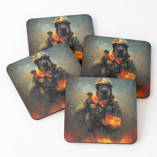 Item preview, Psychic German Shepard Firefighter  designed and sold by MilesJager.