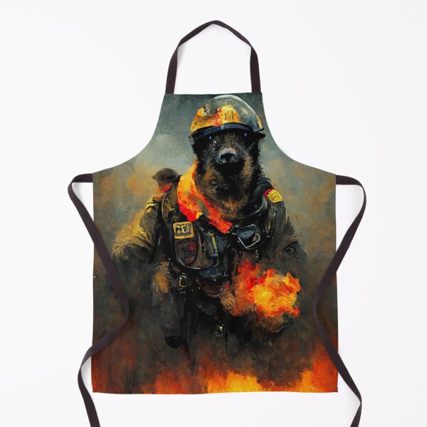 Item preview, Psychic German Shepard Firefighter designed and sold by MilesJager.