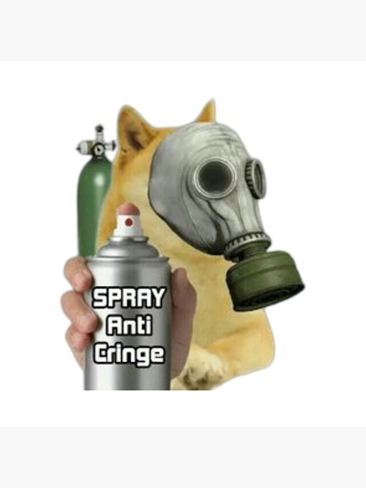 Discover Doge anti cringe spray Pin Button