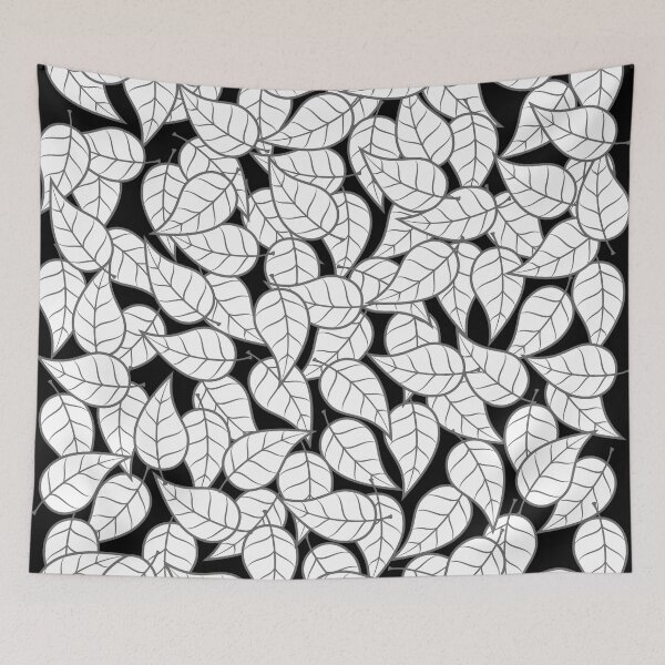 Item preview, Happy White Leaves designed and sold by janraydesigns.
