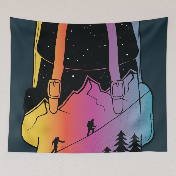 Item preview, backpacking across colorful mountains designed and sold by XXgooddeedXX.