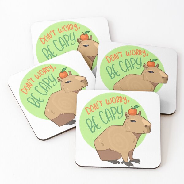 Item preview, Don't worry, be capy designed and sold by ScribbleWaffle.
