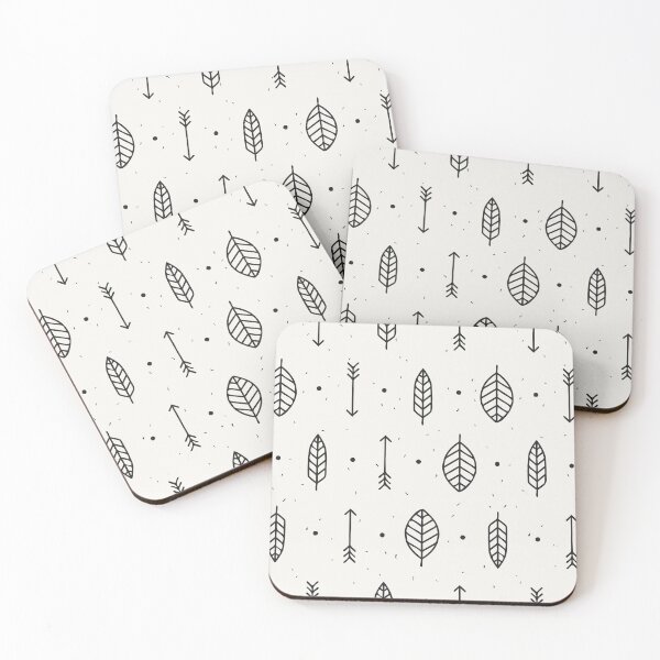 Item preview, leaf-arrow and feather pattern designed and sold by AI ART Studio.