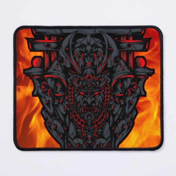 Item preview, Flaming Dark Samurai Head designed and sold by CrossThunder.