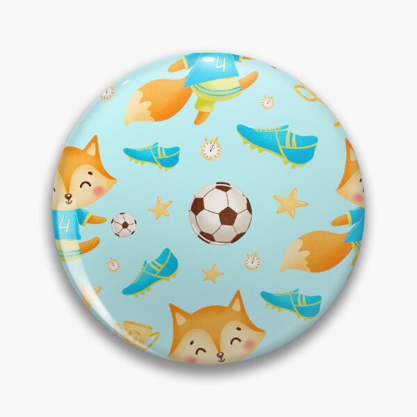 Item preview, soccer fox pattern, designed and sold by Soofingscapes.