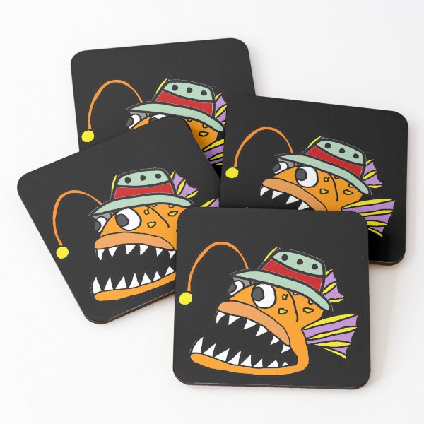 Item preview, Funny Anglerfish in Fishing Hat Cartoon designed and sold by Nature's Fancy.