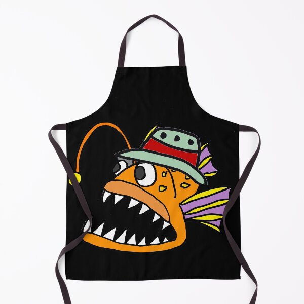 Item preview, Funny Anglerfish in Fishing Hat Cartoon designed and sold by Nature's Fancy.