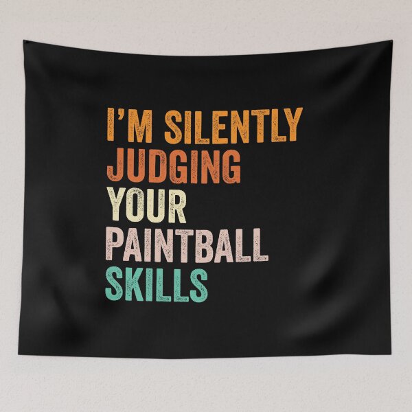 Item preview, I'm Silently Judging Your Paintball Skills T Shirt, Funny Cool Paintball Lovers Mens Womens Girls Birthday Christmas Gift Idea designed and sold by xlnv.