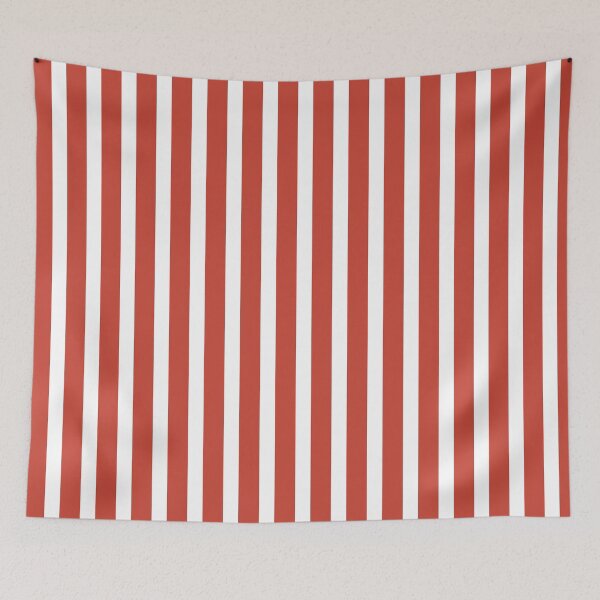 Item preview, Fire Engine Red And White Vertical Stripes  designed and sold by burbankdesigns.