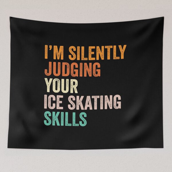 Item preview, I'm Silently Judging Your Ice skating Skills T Shirt, Funny Cool Ice skating Lovers Mens Womens Girls Birthday Christmas Gift Idea designed and sold by xlnv.