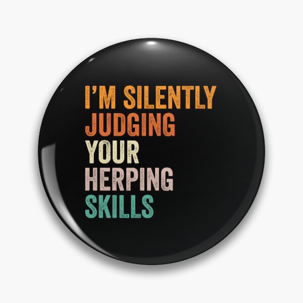 Item preview, I'm Silently Judging Your Herping Skills T Shirt, Funny Cool Herping Lovers Mens Womens Girls Birthday Christmas Gift Idea designed and sold by xlnv.