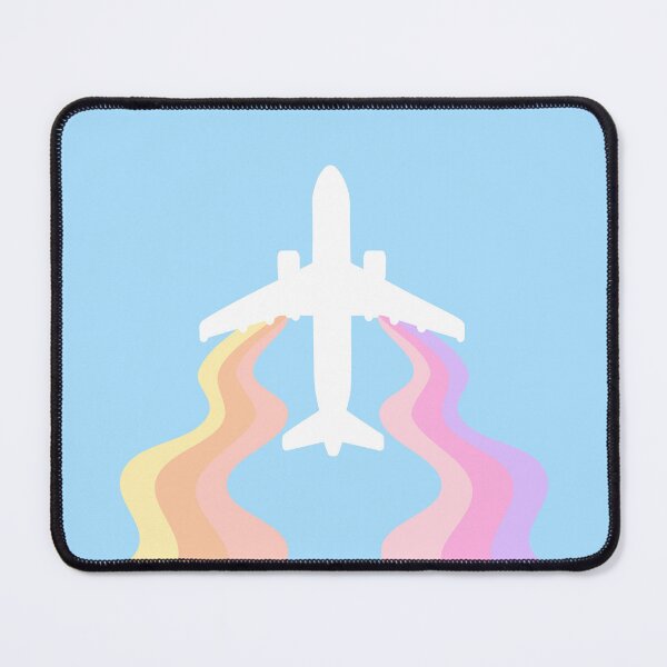 Item preview, Airplane in the sky with rainbow trails designed and sold by konatarin.