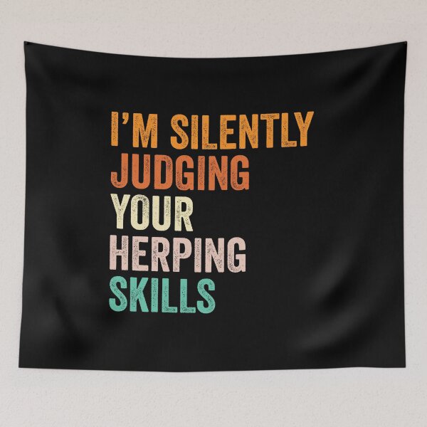 Item preview, I'm Silently Judging Your Herping Skills T Shirt, Funny Cool Herping Lovers Mens Womens Girls Birthday Christmas Gift Idea designed and sold by xlnv.