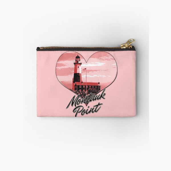 Item preview, Lighthouse Souvenir Montauk Point The End Pink Heart Tshirt designed and sold by DooodleGod.