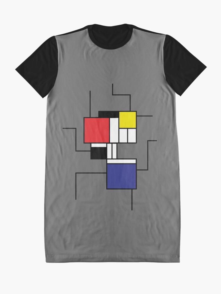 Alternate view of Mondrian style Graphic T-Shirt Dress